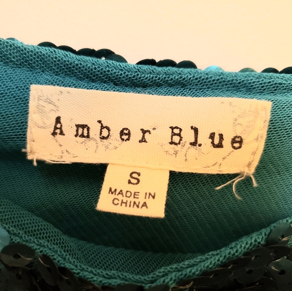 Turquoise/Blue Amber Blue Sequin Dress - Picture 3 of 4